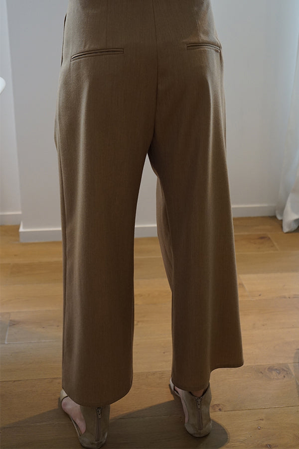 Dusan double pleated pants in tawny