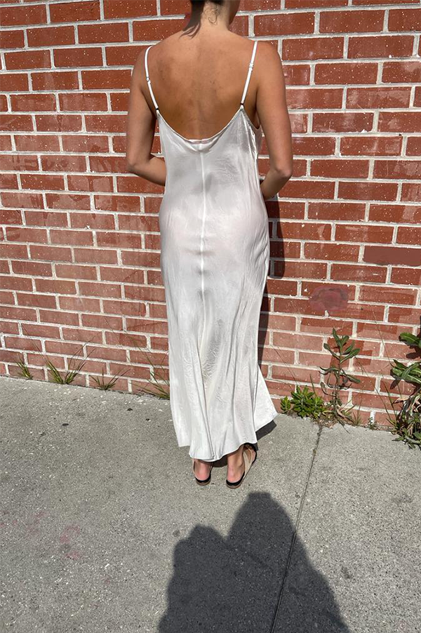 Floor length deals white slip
