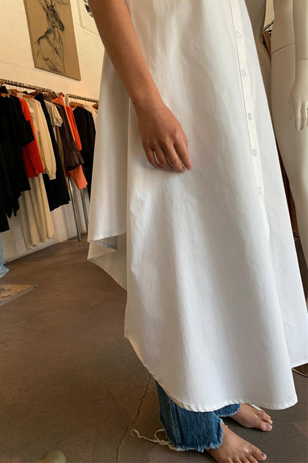 White Puff Sleeve Cutout Dress (Sold Out)