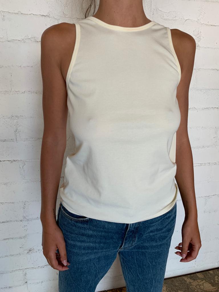 White Sage Women's Fitted Racer Front Tank