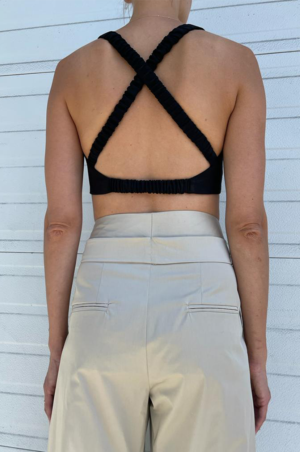 Dusan cotton Wide leg pant with belt in cream