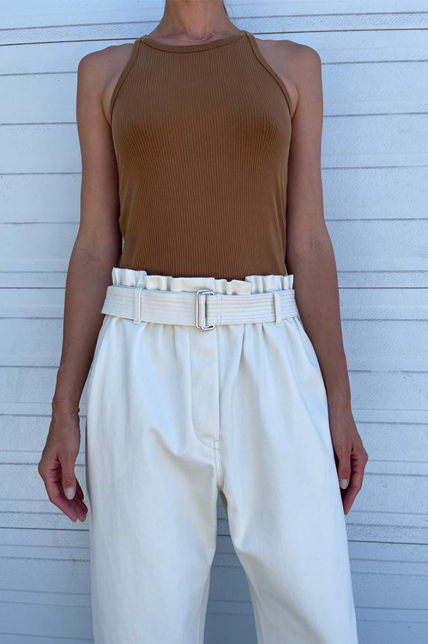 Woodgrain Vintage Ribbed Tank – Des Kohan