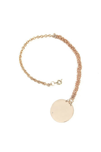 Bronze Solid Circle Pendant