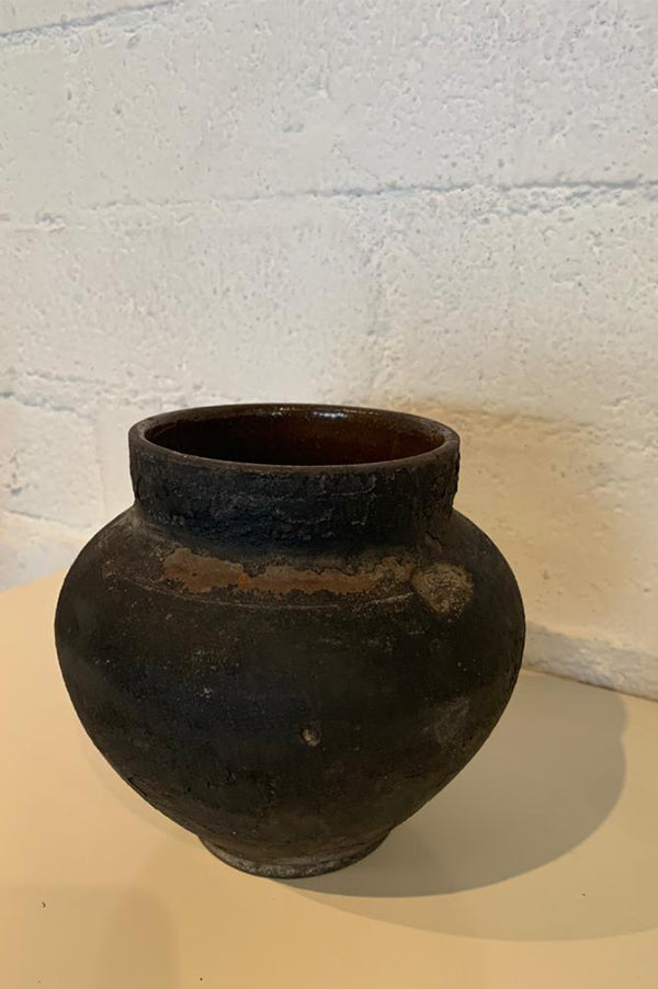 Antique Black Clay Vessel
