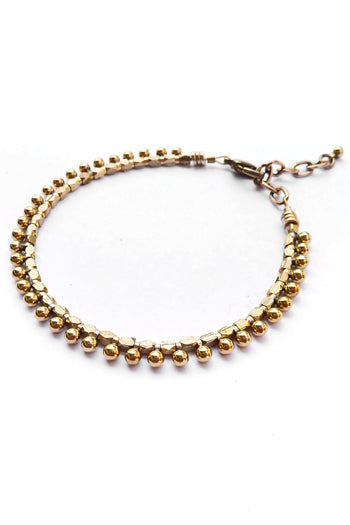 Vintage Brass Bead Bracelet