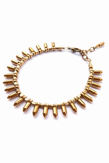 Vintage Brass Bullet Bracelet