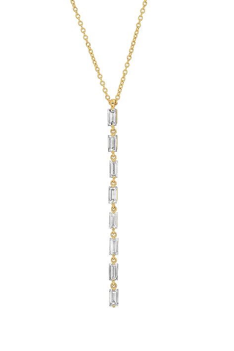 Diamond Baguette Link Necklace