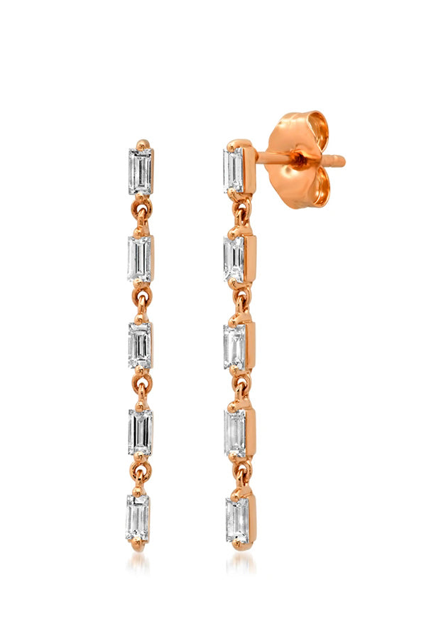 Diamond Baguette Stand Earrings