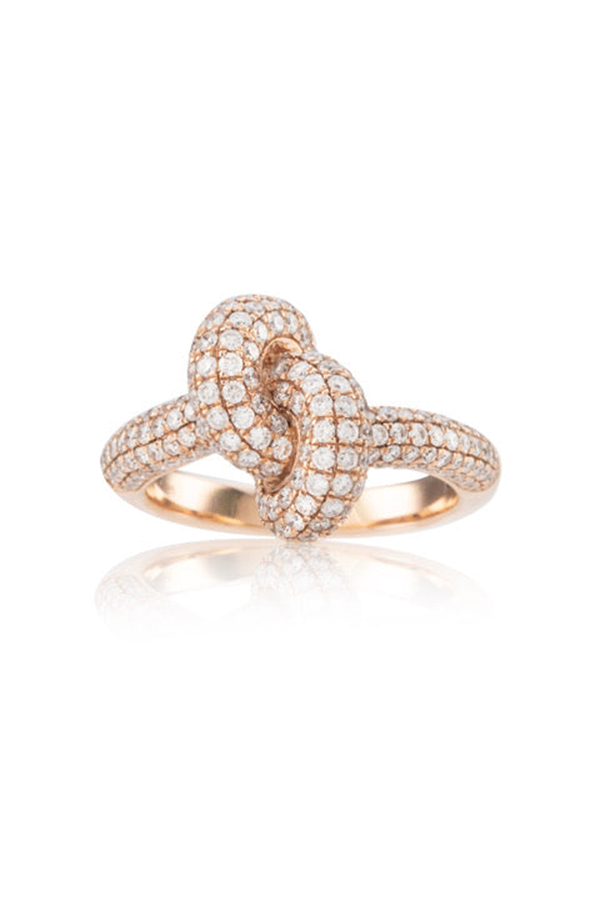 Nouer Pave Knot Ring