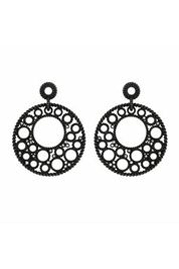 Diamond Bubble Hoop Earrings