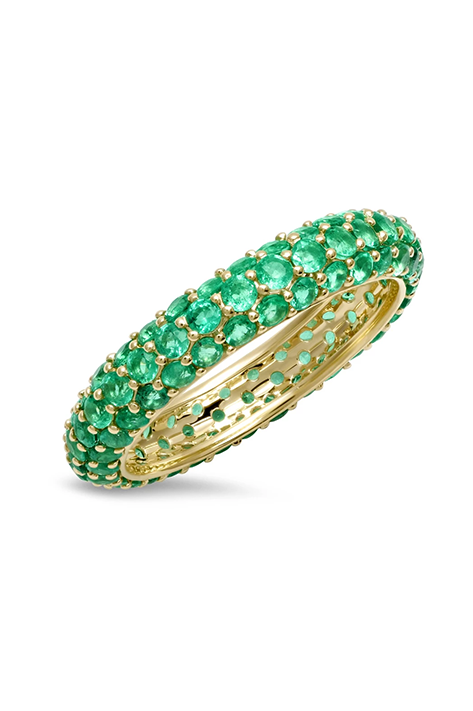 Emerald Domed Ring