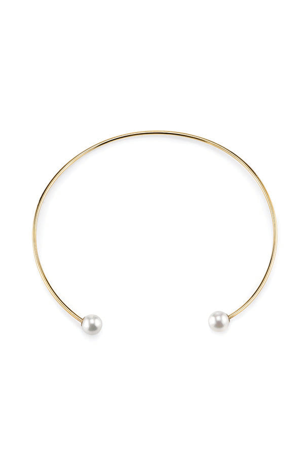 Gold Double Pearl Choker