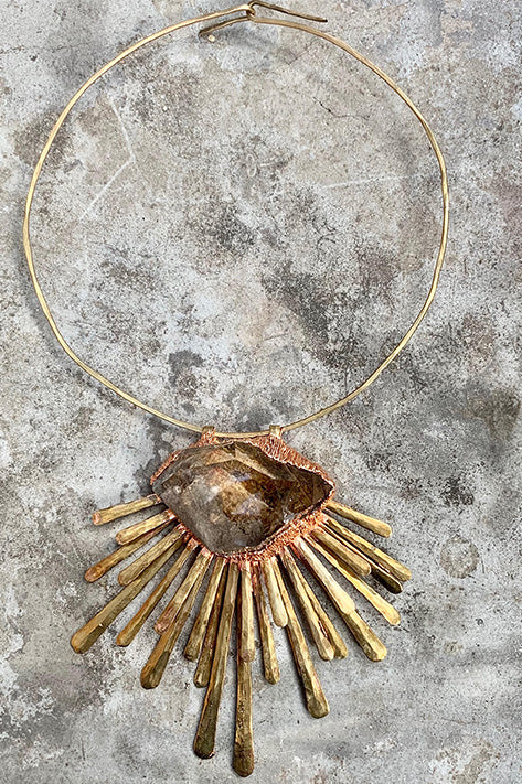 Hand Hammered Brass Neck Piece