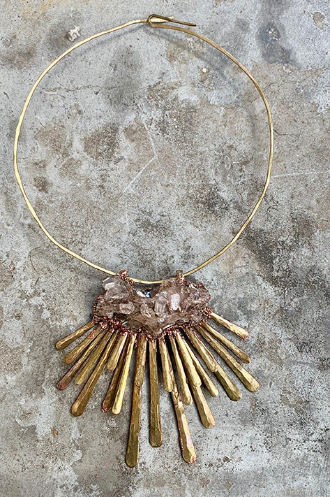Hand Hammered Brass Neck Piece