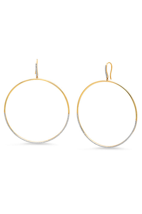 Diamond Drop Hoops