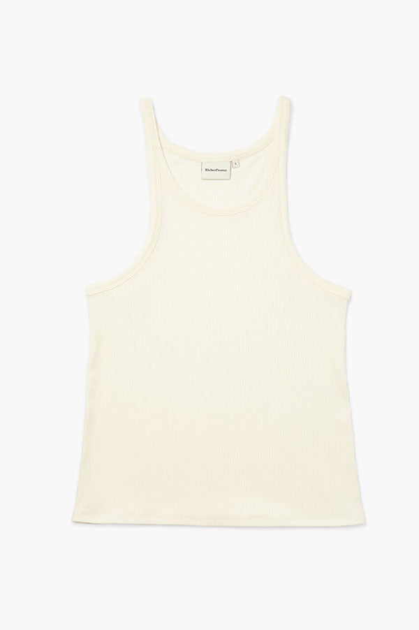 White Vintage Ribbed Tank