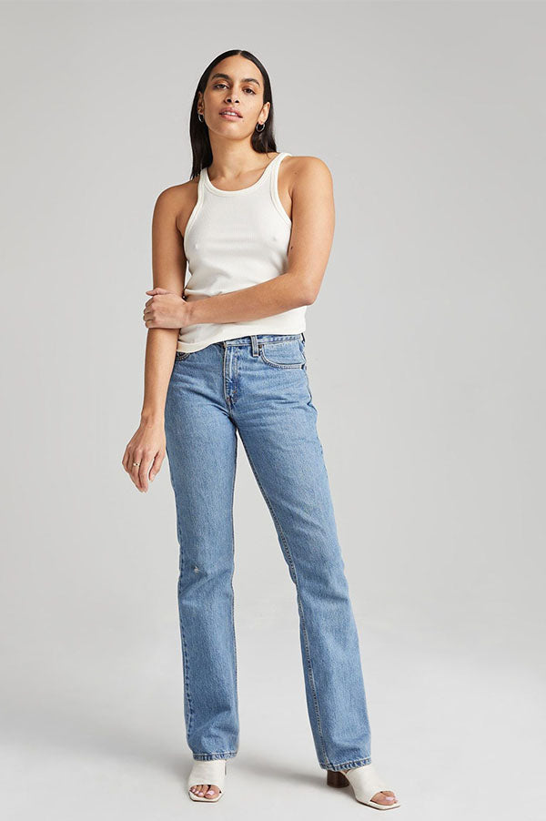 White Vintage Ribbed Tank