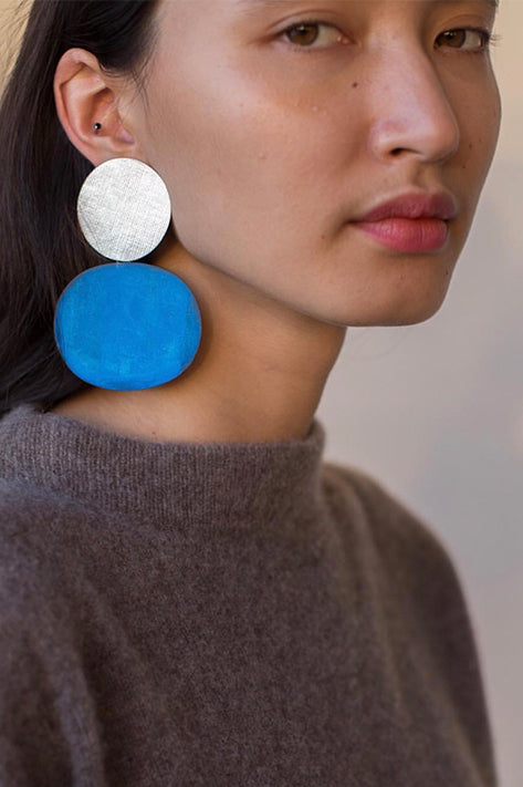Skye Blue Gold Earrings (Sold Out)
