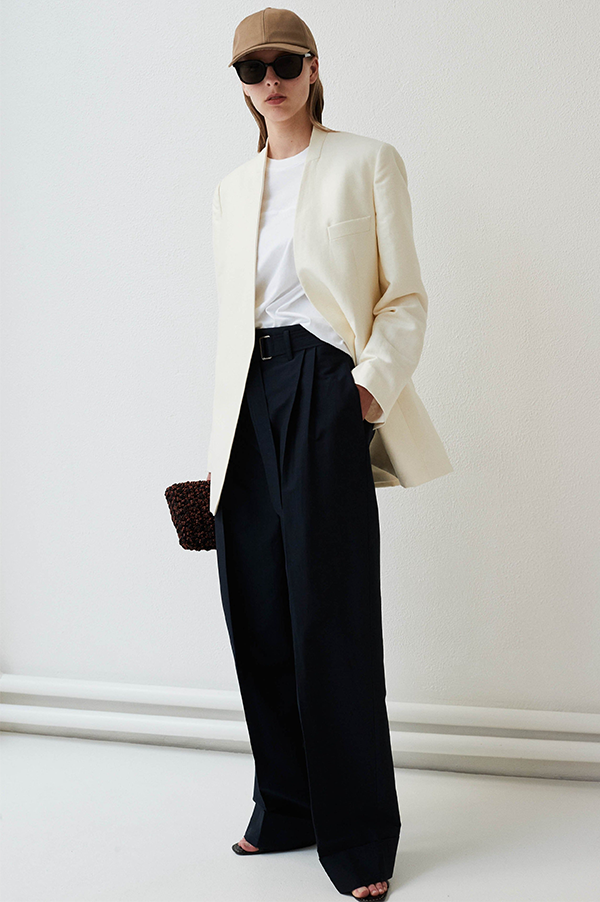 Jakari Standing Collar Suit Jacket In Off White (Sold Out)