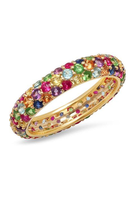 Multi Colored Domed Ring
