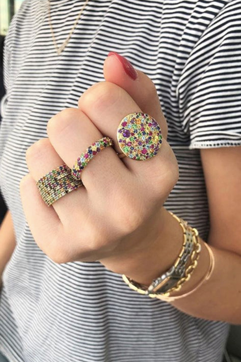 Multi Colored Cluster Ring