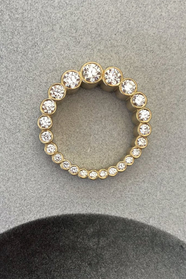 Nataf Joaillerie 18k Double Sided Large Diamond Ring