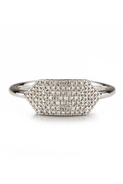 Pave Shield Ring