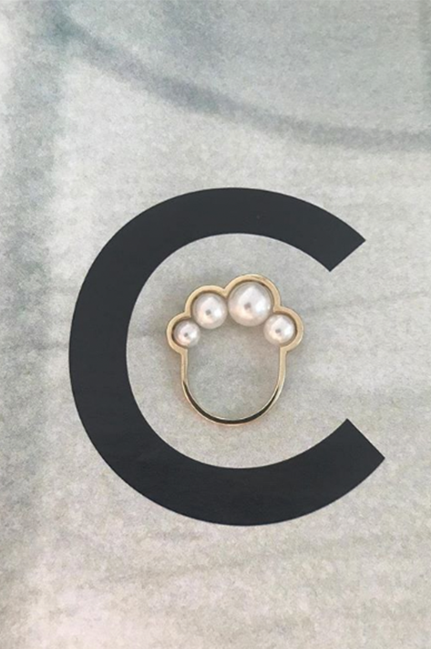 Nataf Joaillerie 14k Pearl Cloud Ring