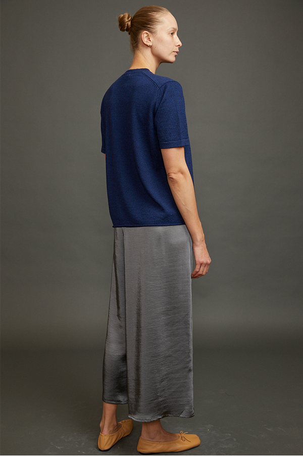 Sid Neigum Asymmetrical Crossover Pant In Silky grey