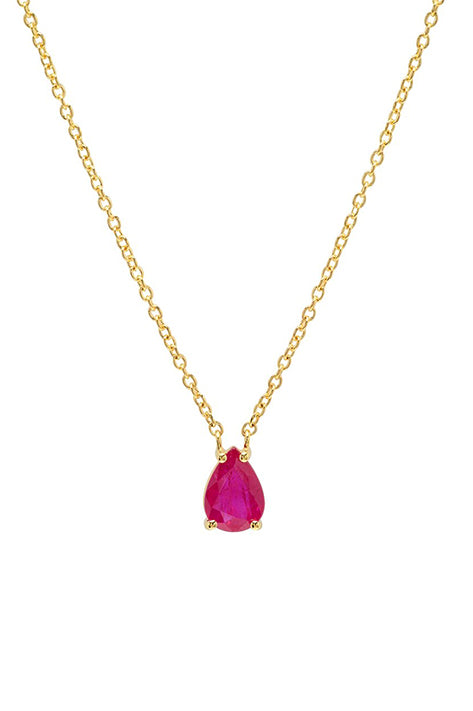 Solitaire Ruby Necklace