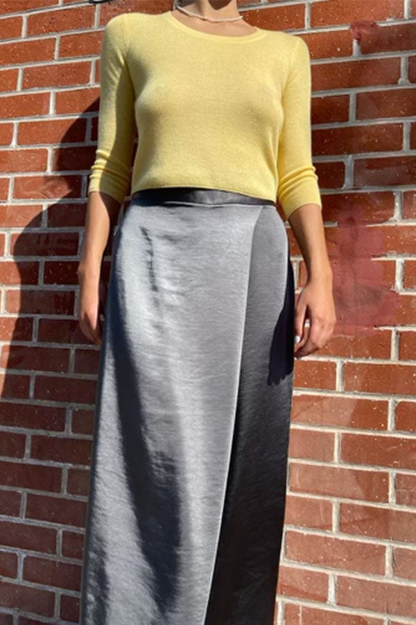Sid Neigum Asymmetrical Crossover Pant In Silky grey