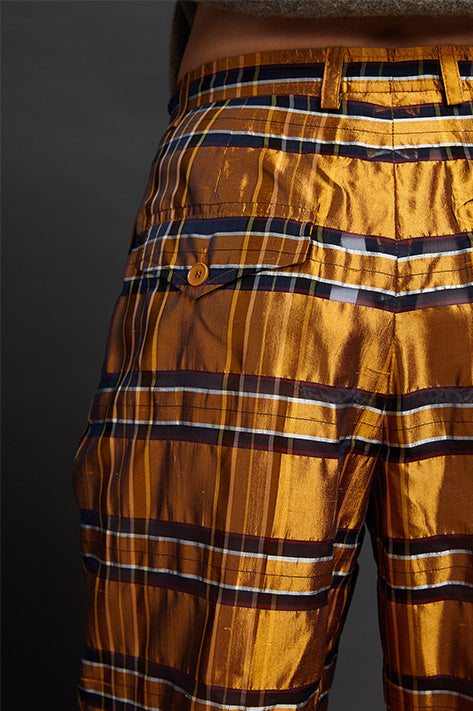 Palm angels yellow tartan track outlet pants