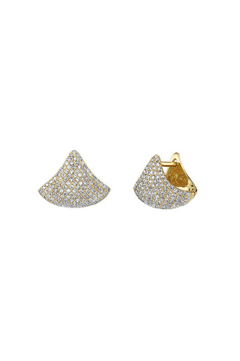Small Apse Earrings with White Pavé