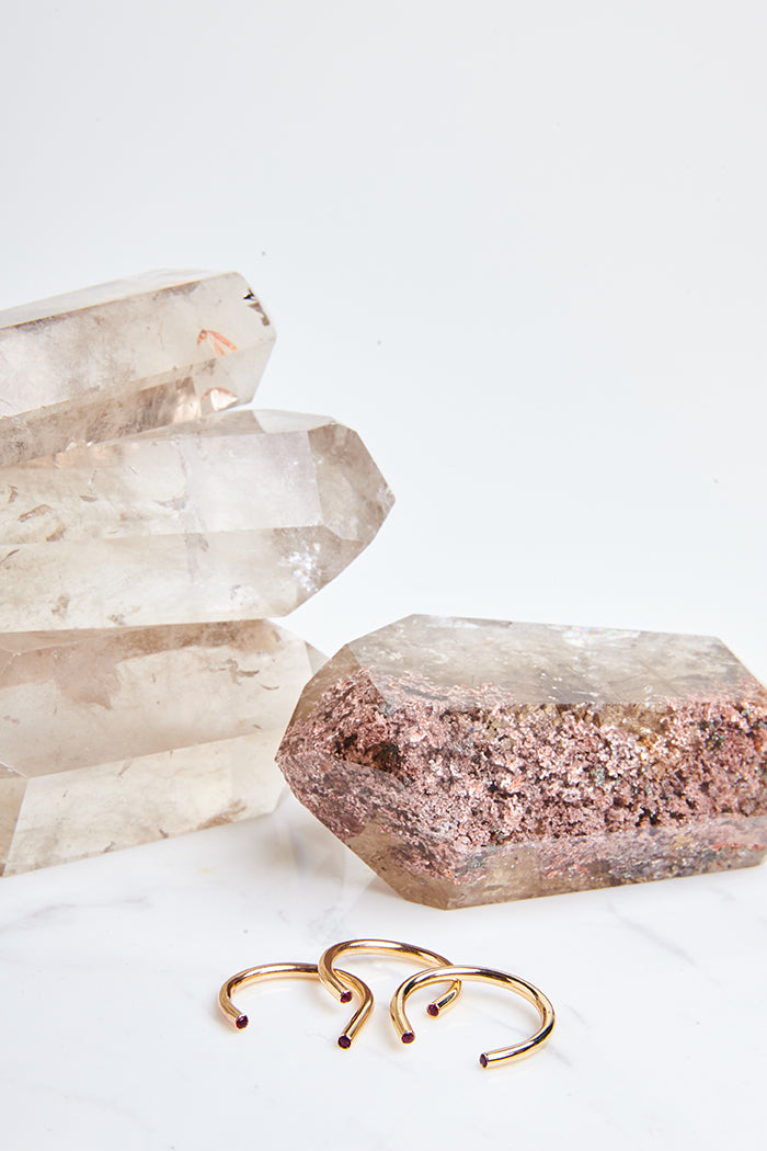 Sapphire Stone Capped Rings