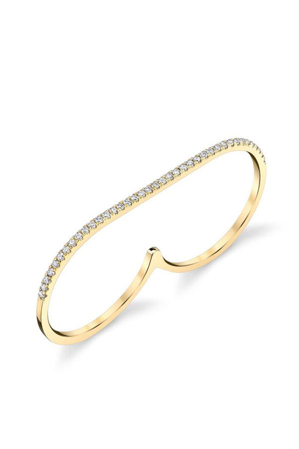 Cross Two-finger Conjoined Chain Open Ring Ring Personalized Ring -  Walmart.com