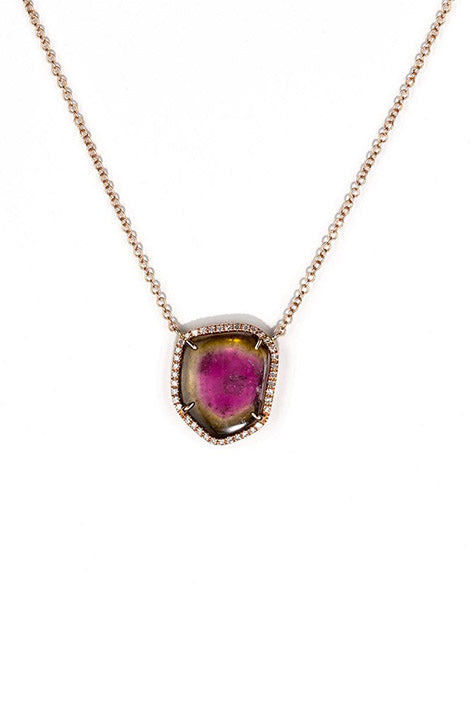 Watermelon Tourmaline Necklace