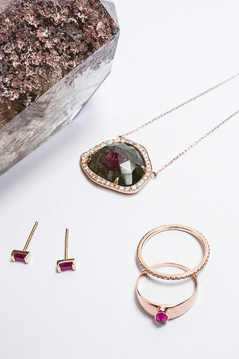 Watermelon Tourmaline Necklace