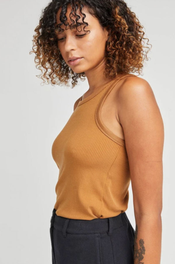 Woodgrain Vintage Ribbed Tank