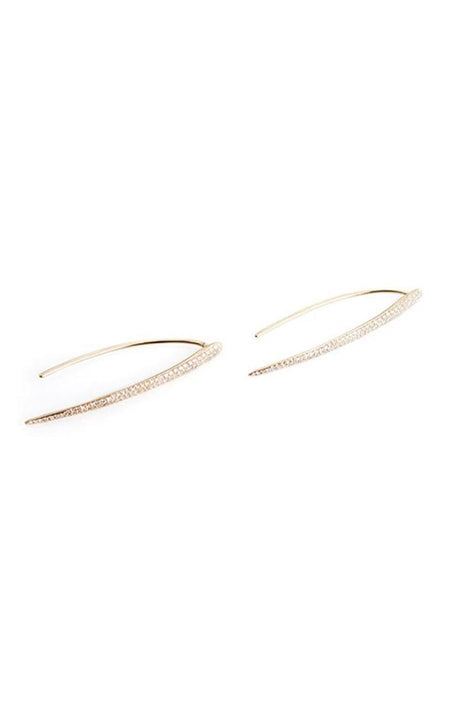 Fang Earrings with Diamond Pave